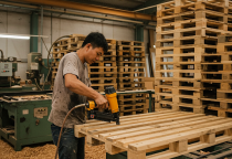 MÁY MÓC SẼ THAY THẾ CON NGƯỜI TRONG VIỆC ĐÓNG PALLET GỖ TẠI CÁC NHÀ MÁY GỖ