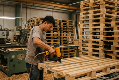 MÁY MÓC SẼ THAY THẾ CON NGƯỜI TRONG VIỆC ĐÓNG PALLET GỖ TẠI CÁC NHÀ MÁY GỖ